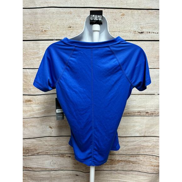 Exertek Womens Shirt Size Small Short Sleeve Blue New NWT Top Workout Athletic - Picture 3 of 11